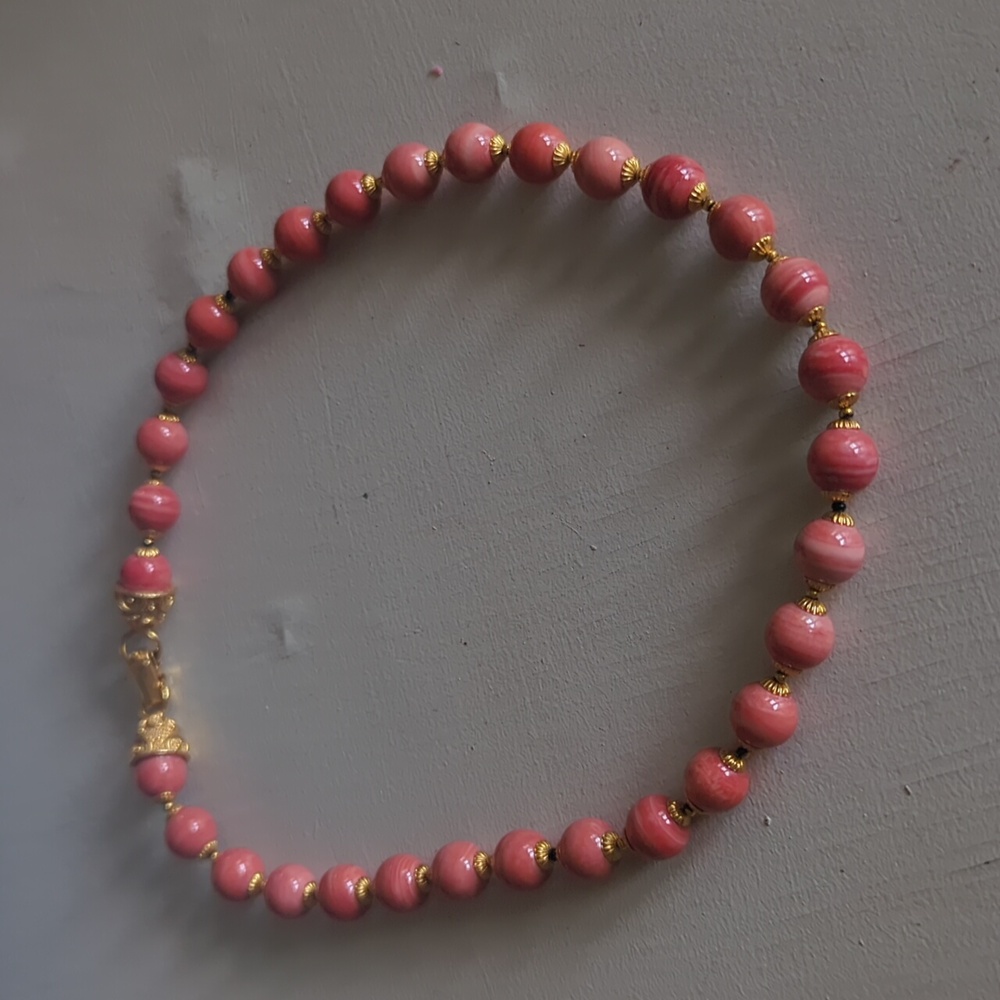 Coral colored necklace
